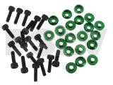  LX0798  Lynx Stepped Frame Screw Set-Green- 20 T-REX 600-700-800 